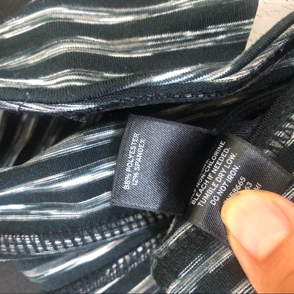 Zella striped full length leggings yoga exercises soft XS - Picture 6 of 6